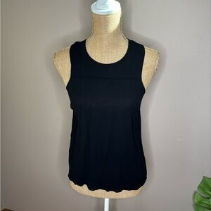 BCBGMaxAzria Elegant Black Sleeveless Sheer Blouse